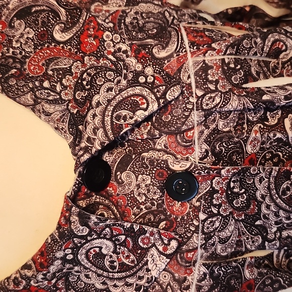 Simply Irresistible Paisley Cardigan 2 Button, Peter Pan Collar NWT - Picture 4 of 10